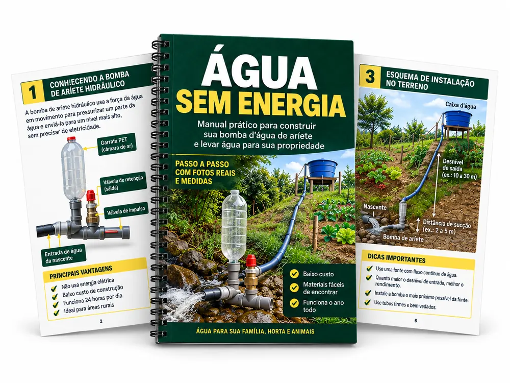 Mockup da apostila Água Sem Energia do Plano Básico